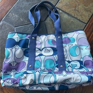 Coach Kyra Scarf Print Multicolor Nylon Tote bag